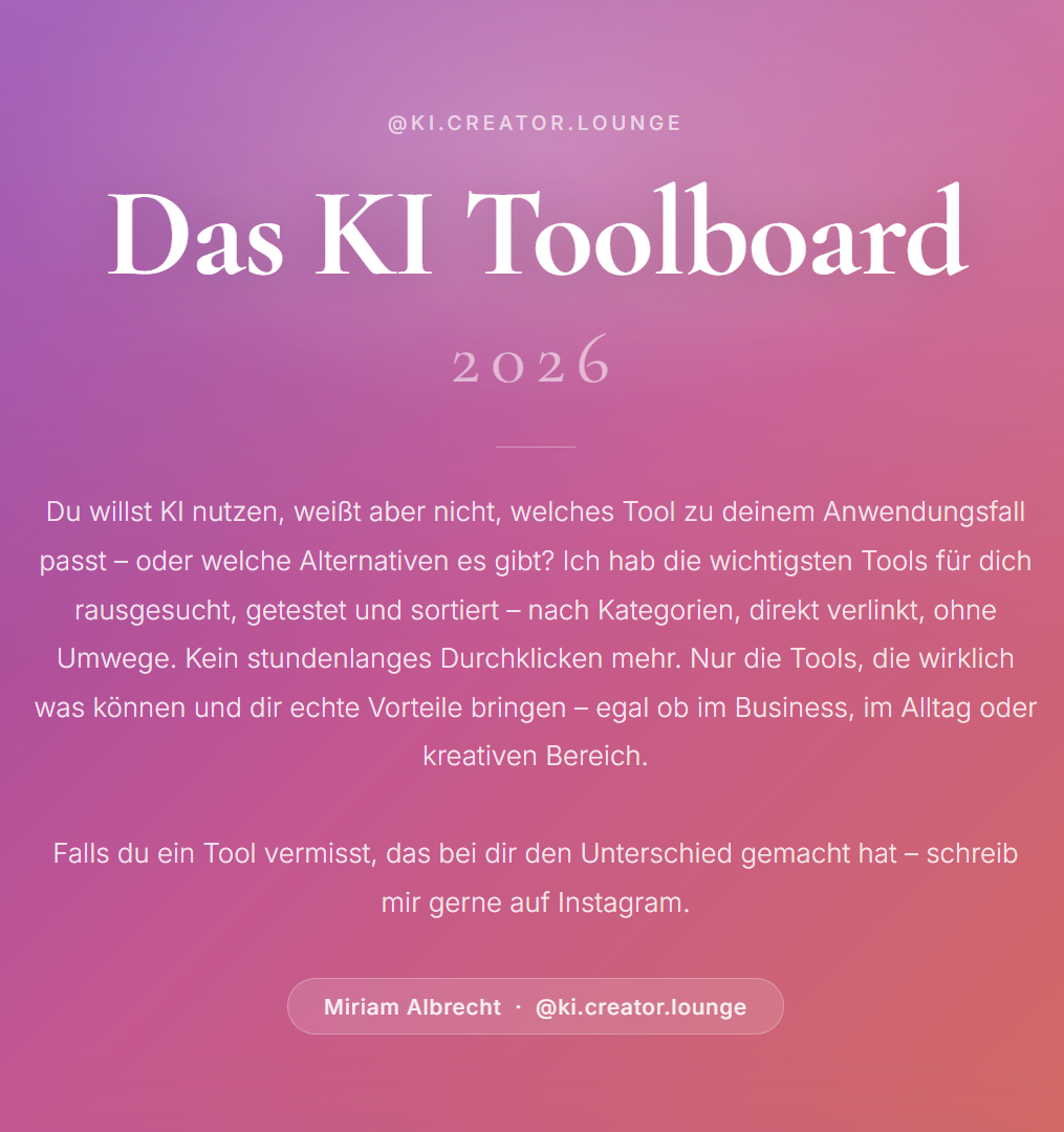 KI Toolboard als interaktive Web App